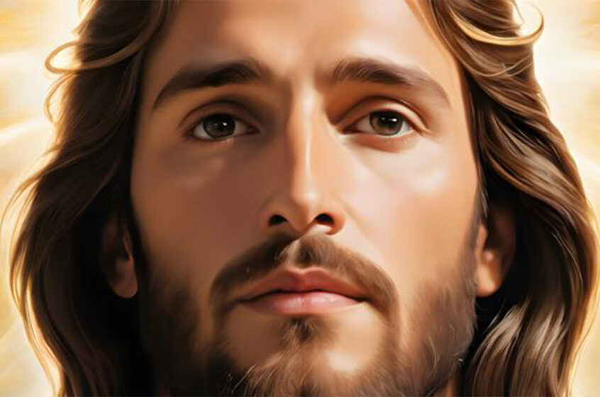 Image représentant le visage de Jésus, de face, sur un fond coloré jaune et orange. Des rayons de Lumière s’échappent d’une source de Lumière que l’on ne voit pas et qui est placée derrière la tête de Jésus. Cette image symbolise la rubrique Nos activités / Audios du site de la Confrérie Céleste du Christ. Les audios rassemblés dans cette rubrique sont des enregistrements des Psaumes Vivants de Jésus révélés à un de nos frères.