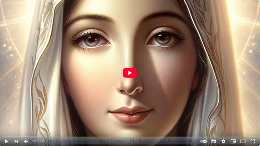 Image représentant le visage de la Sainte Mère de face.